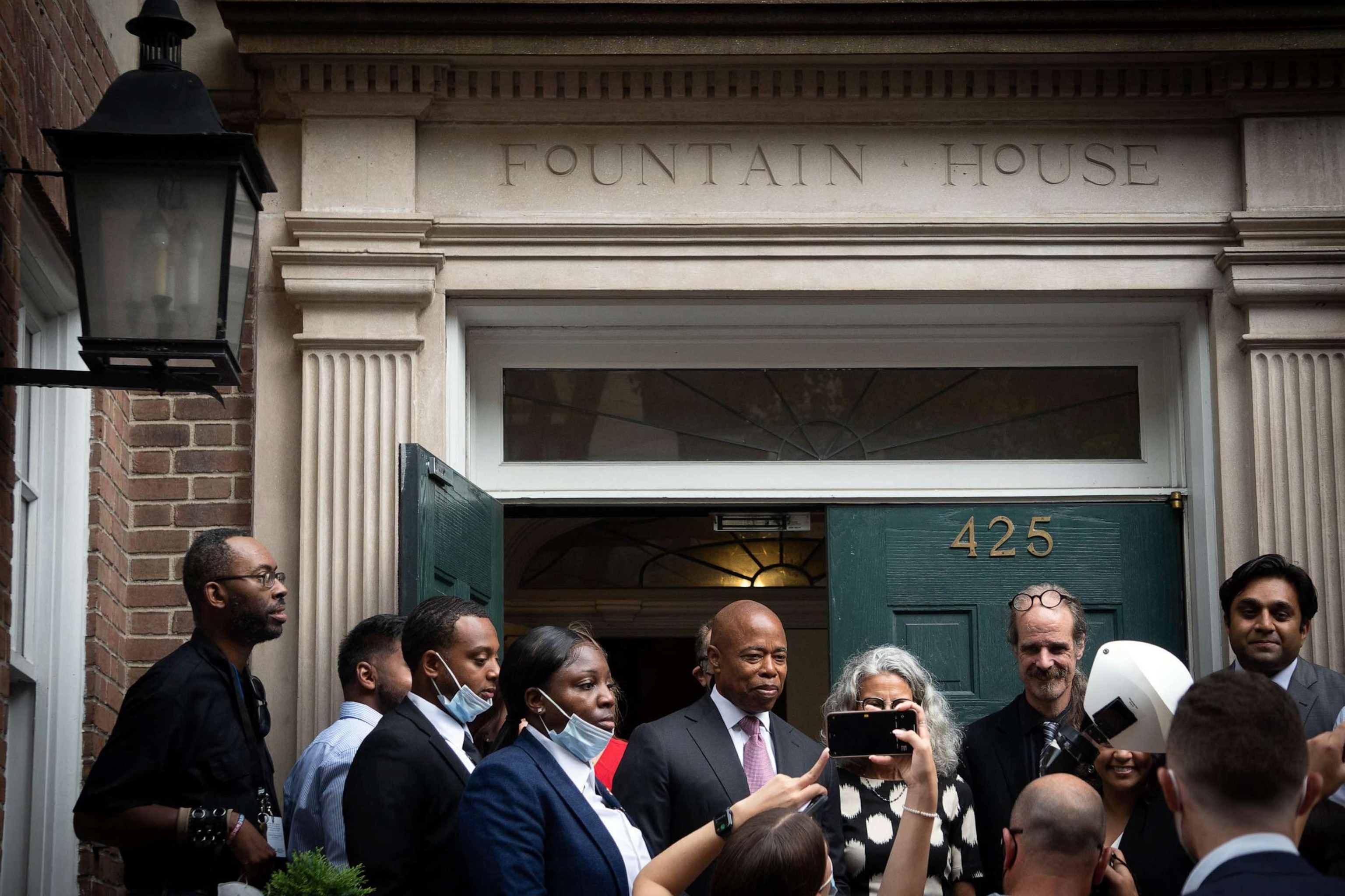 PHOTO: FILE – New York City Mayor Eric Adams visits a Fountain House mental health club.  Monday July 18, 2022.