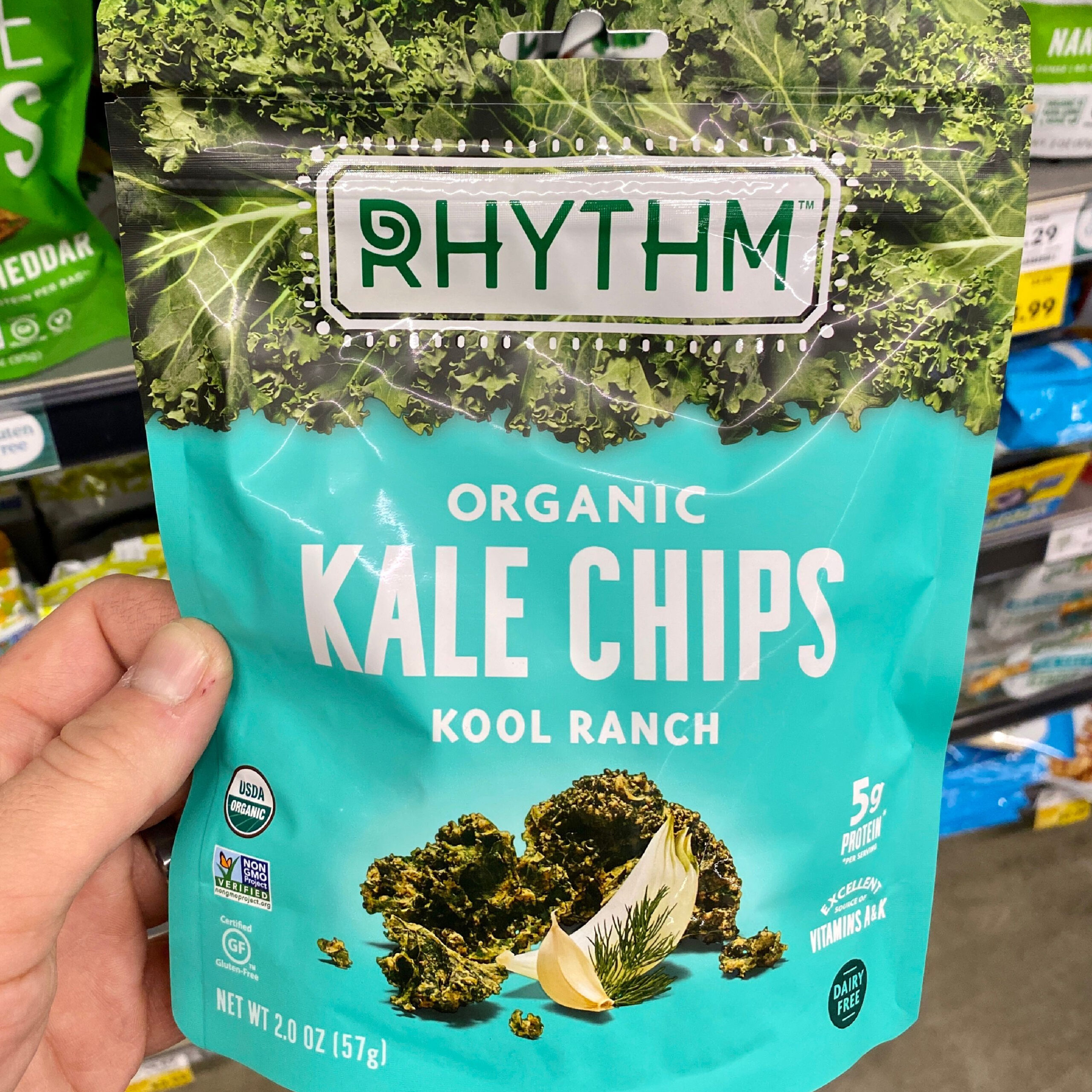 Bag of kale chips